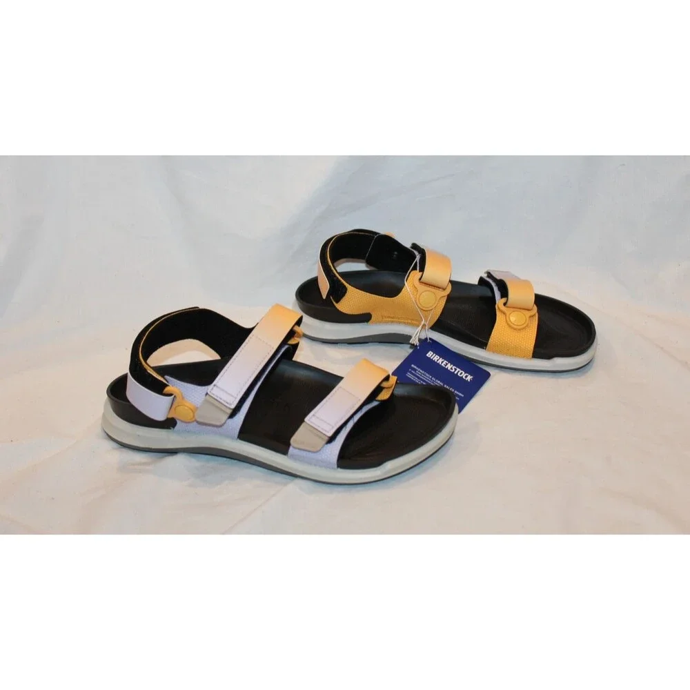 Birkenstock Women's Kalahari Birko-Flor Sandals Futura Purple/Apricot EU 38 REG